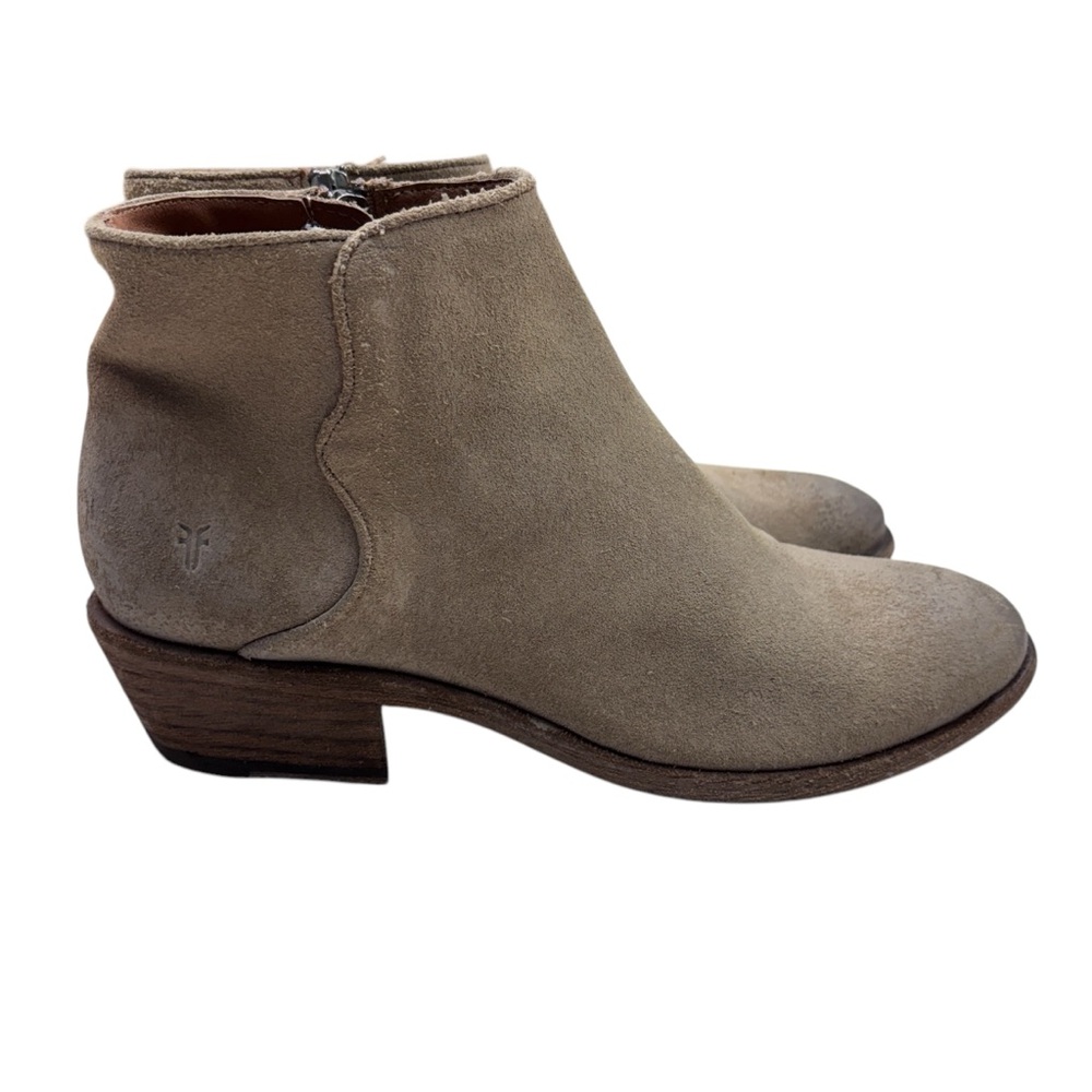Frye Carson Piping Bootie Tan Booties Sz 8.5